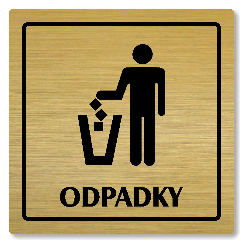 Odpadky, 118x118mm, zlatá, Arizona